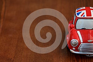 Red Mini Cooper model