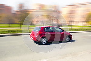 Red minicar