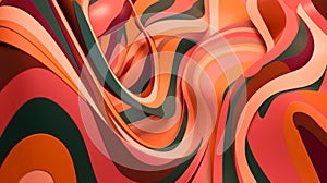 red minimalist psychedelic abstract background, wallpaper warm color generative ai