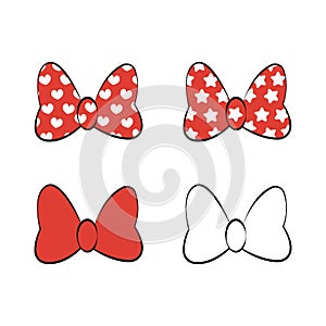 Red minnie bow