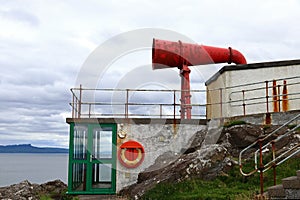 Red misthorn a Lighthouse in Scotland photo