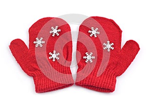 Red mittens photo