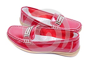 Red mocassins