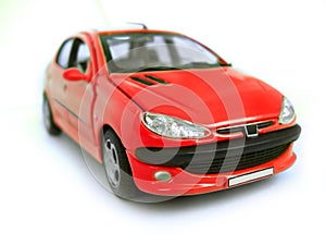 Red Model Car - Hatchback. Hobby, Collection