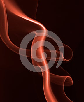 Red moke spiral forms, dynamic abstract design image