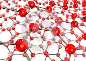 Red Molecules pattern