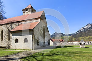 14th century Red Monastery next to the Dunajec River, Slovakia