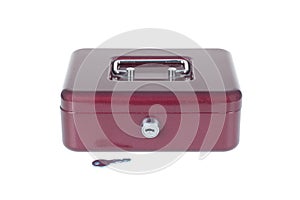 Red moneybox isolated