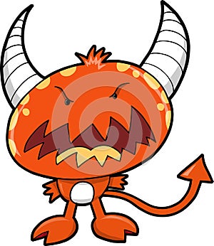 Red Monster Devil Vector