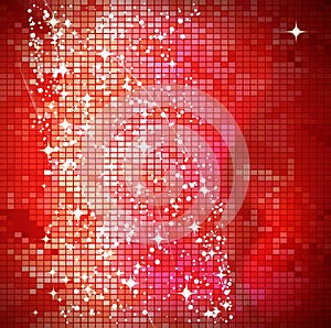 Red mosaic background