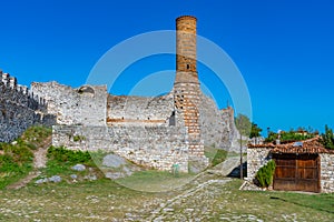 Red mosque inside of the Berat castle in Albania