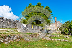 Red mosque inside of the Berat castle in Albania