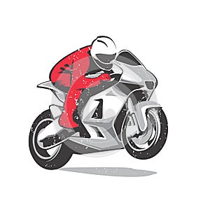 Red Motorcycle racer