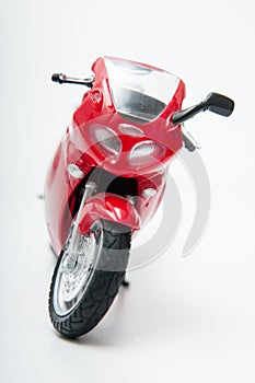 Red motorcycle toy