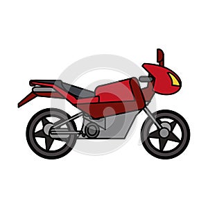 red motorcycle transport image