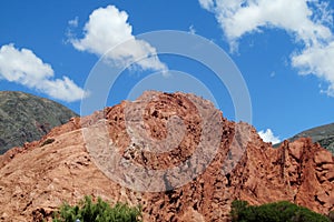 Red mountain in Quebrada de Humahuaca photo