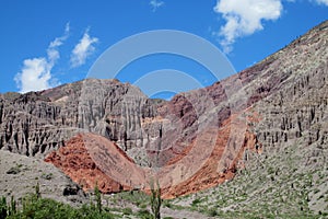 Red mountain in Quebrada de Humahuaca photo