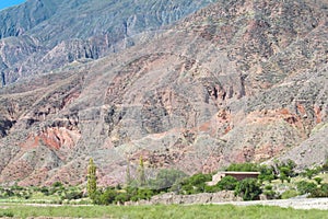 Red mountain rock valley in Argentina