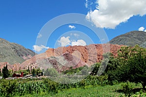 Red mountains in Argentina photo