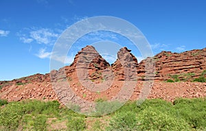 Red mountains and rock formations