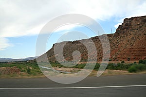 Red mountains Utah. Photo from highway