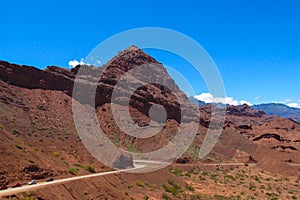 Red mountains valley Quebrada de las Conchas