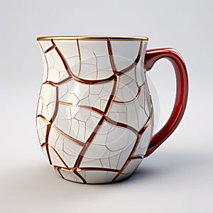 Unique Broken White Coffee Mug Art In Giacci 3d photo