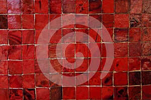 Red Murano Glass Tiles Pattern photo