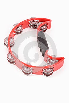 Red musical tambourine