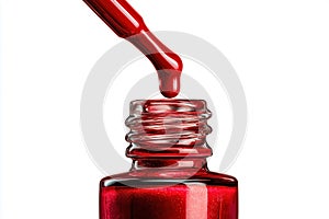 Red nail polish Ai photo