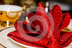 Red napkins