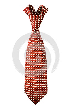 Red Necktie on White