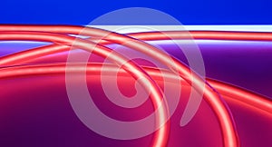 Red neon tube lights backgrounds concept