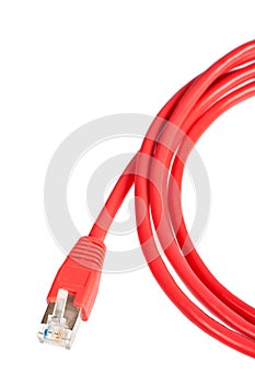 Red network cable