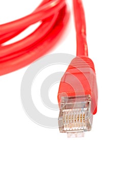 Red network cable