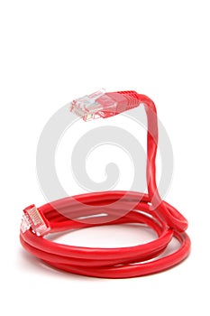 Red network cable