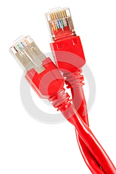 Red network cable