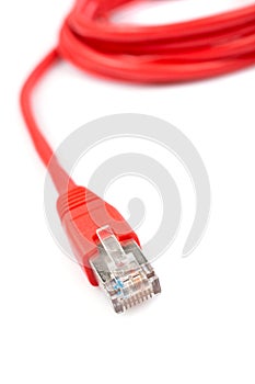 Red network cable