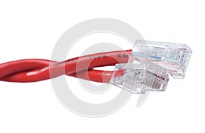 Red network cable
