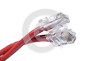 Red network cable