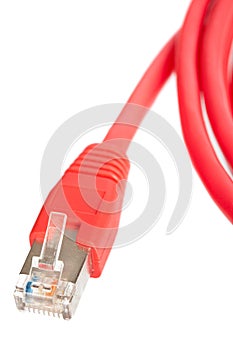 Red network cable