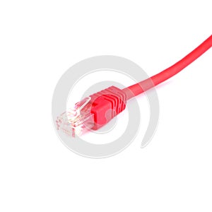 Network cable Patch cord on white background
