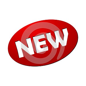 Red New Button icon