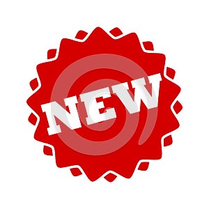 Red New Button Icon