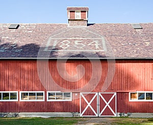 Red New England Barn - 1854