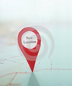 Red New Location locator photo
