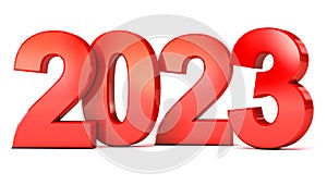 Red New Year 2023. Conceptual illustration