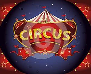 Red night circus sign