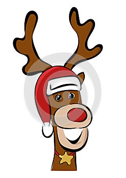 The red nose rendeer Rudolph.