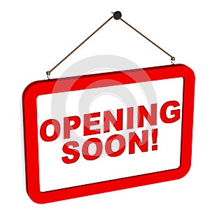 Opening soon notice board photo